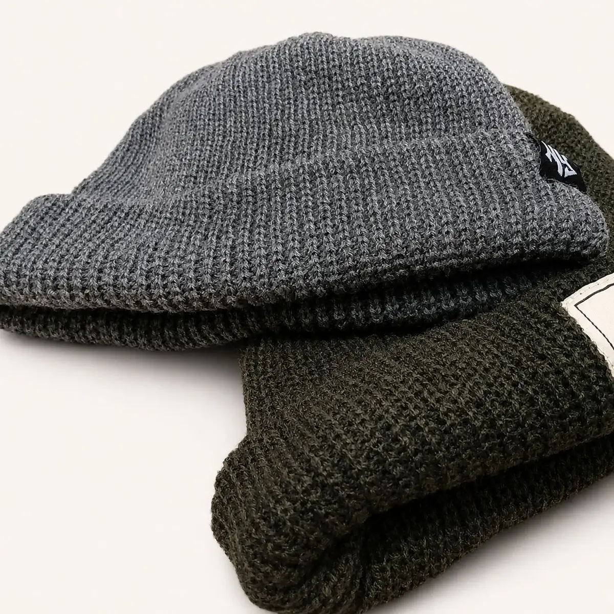 Black Ribbed Beanie Brooklyn 1947 New York