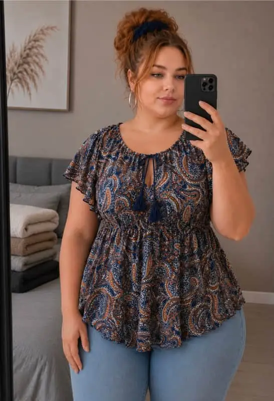 Shein Plus Size Peplum Top