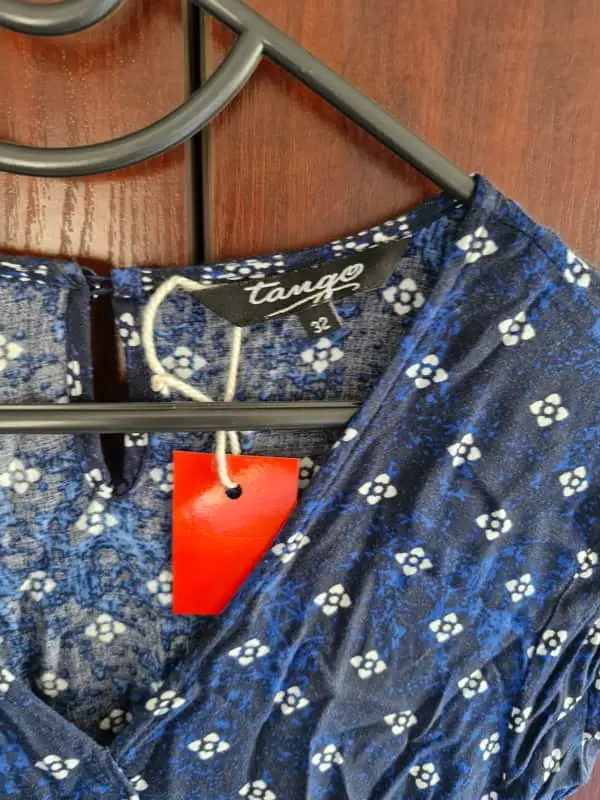 Blue patter a-line summer dress