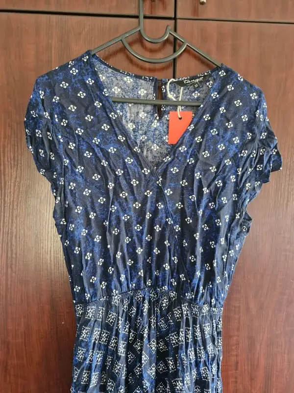 Blue patter a-line summer dress