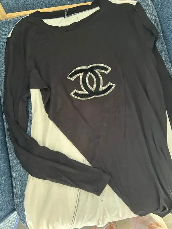 & Other Stories Black and white long sleeve top