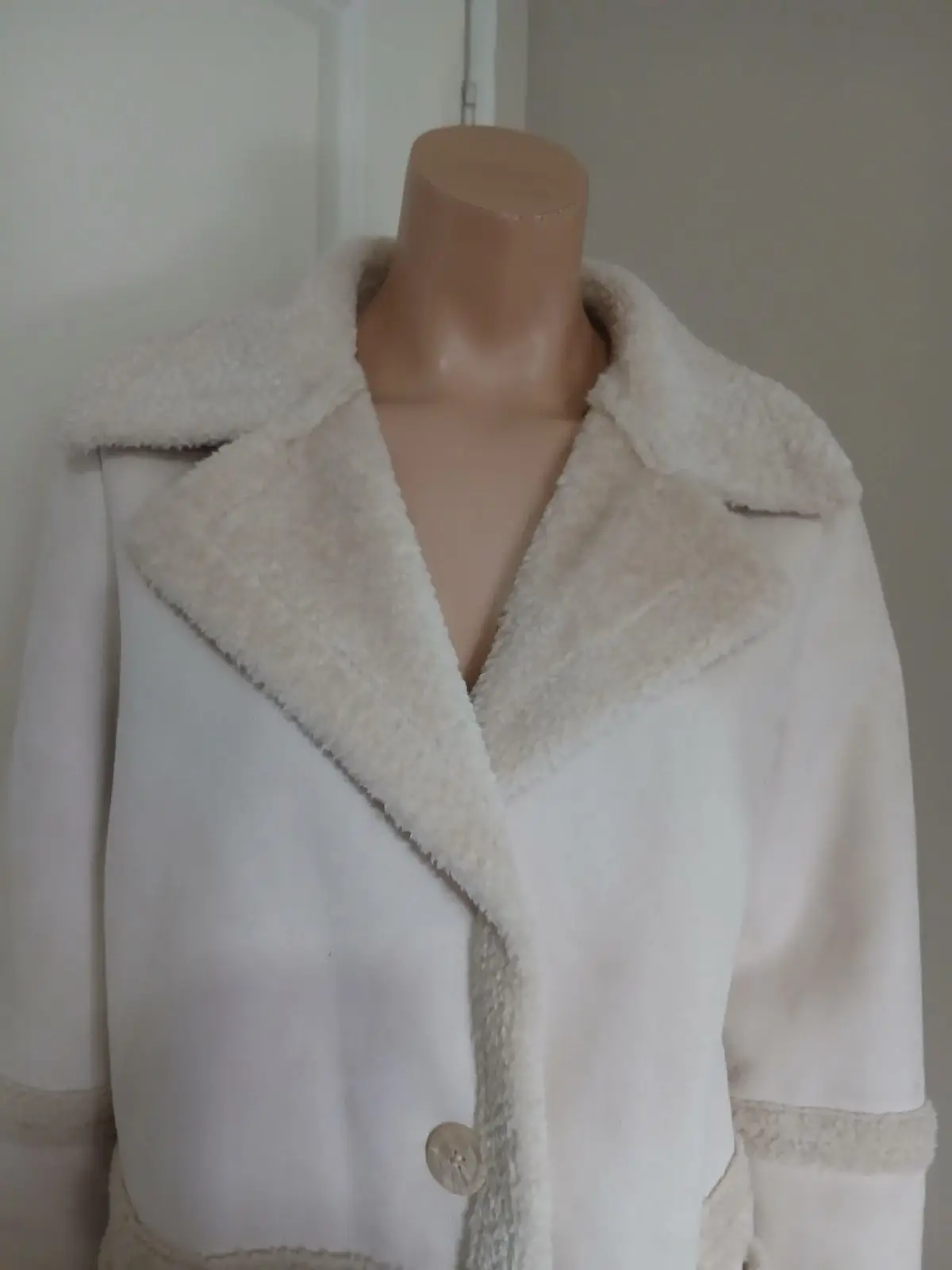 Cream Shearling Coat