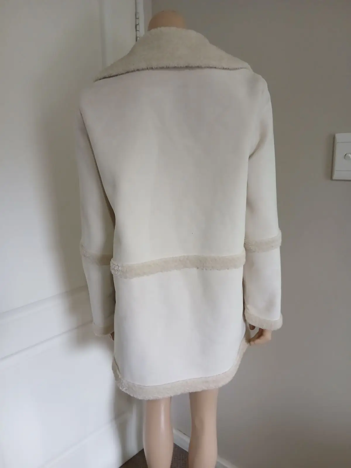 Cream Shearling Coat