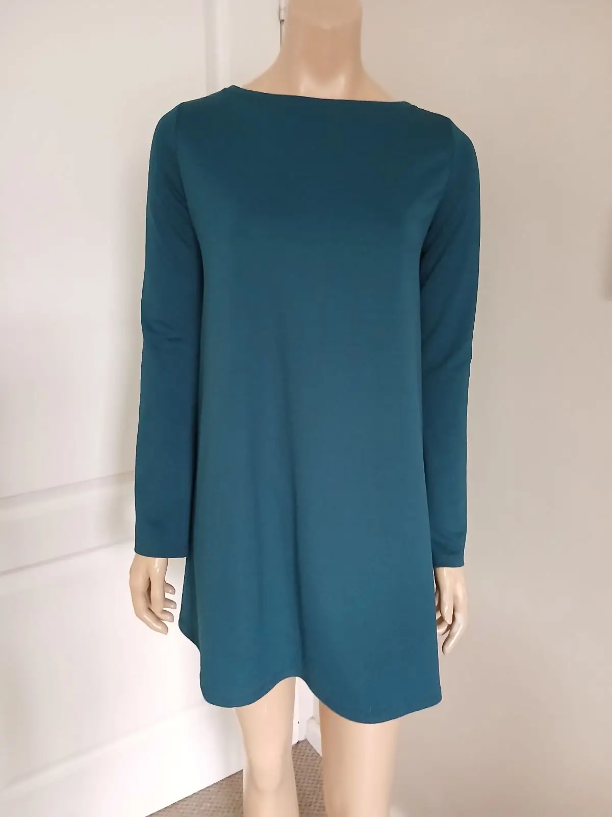 Zara Teal Long-Sleeve Dress