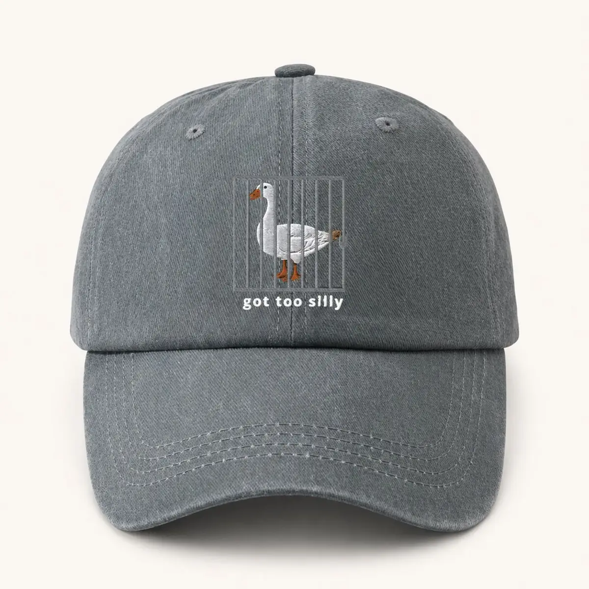 Orange Cap with Graphic Design