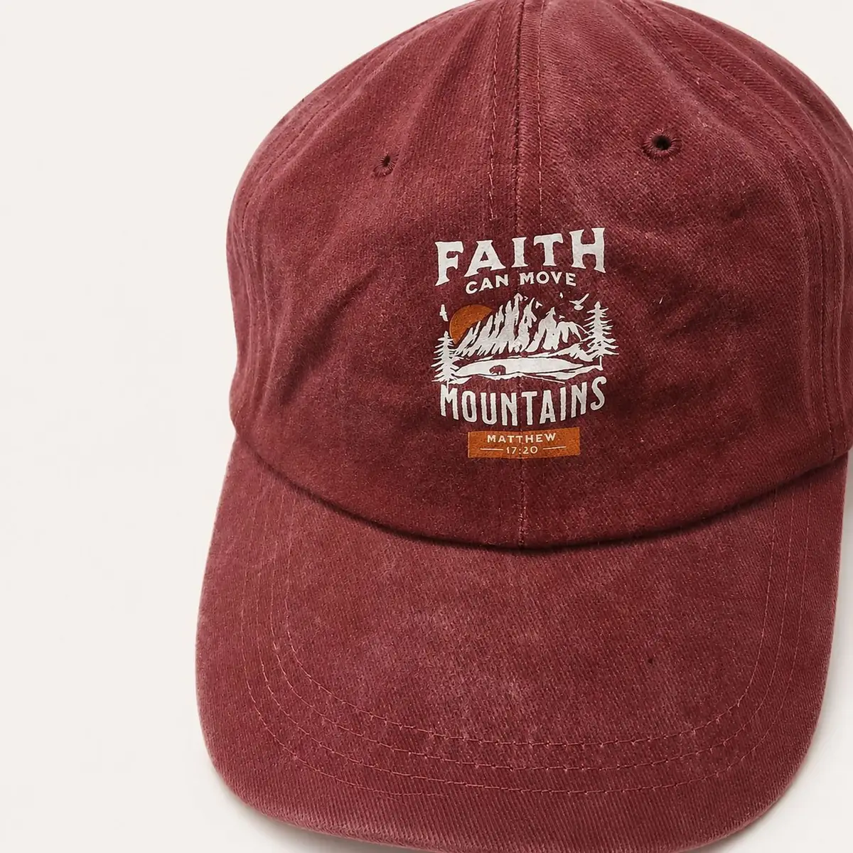 Maroon Cap with Mountain Tans Logo