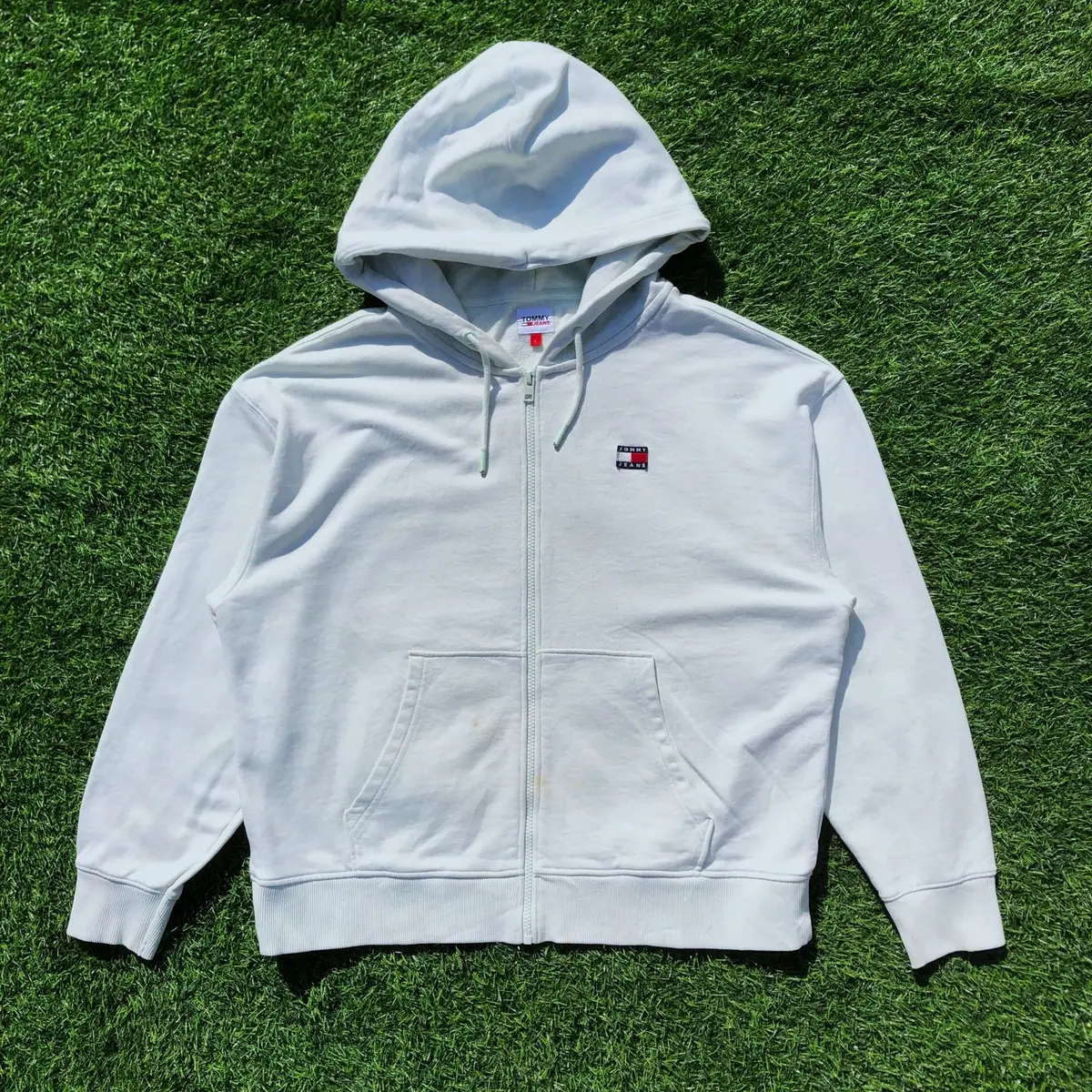 Tommy Hilfiger White Zip-Up Hoodie