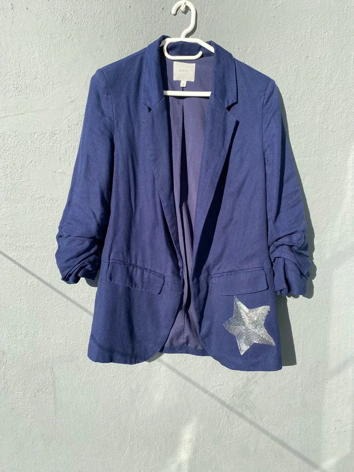 Poetry Navy Blazer with Star Detail