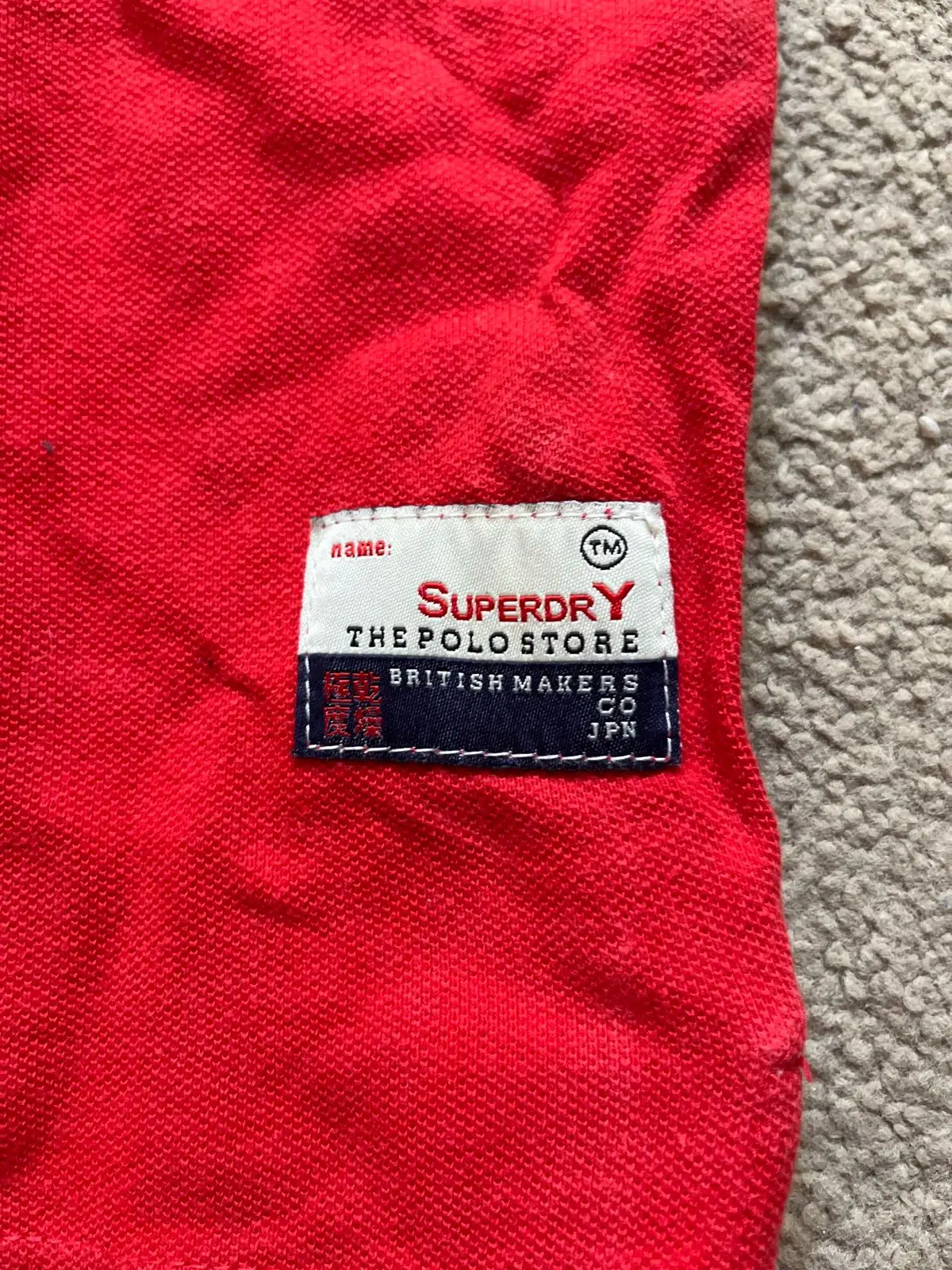 Superdry Red Polo Shirt