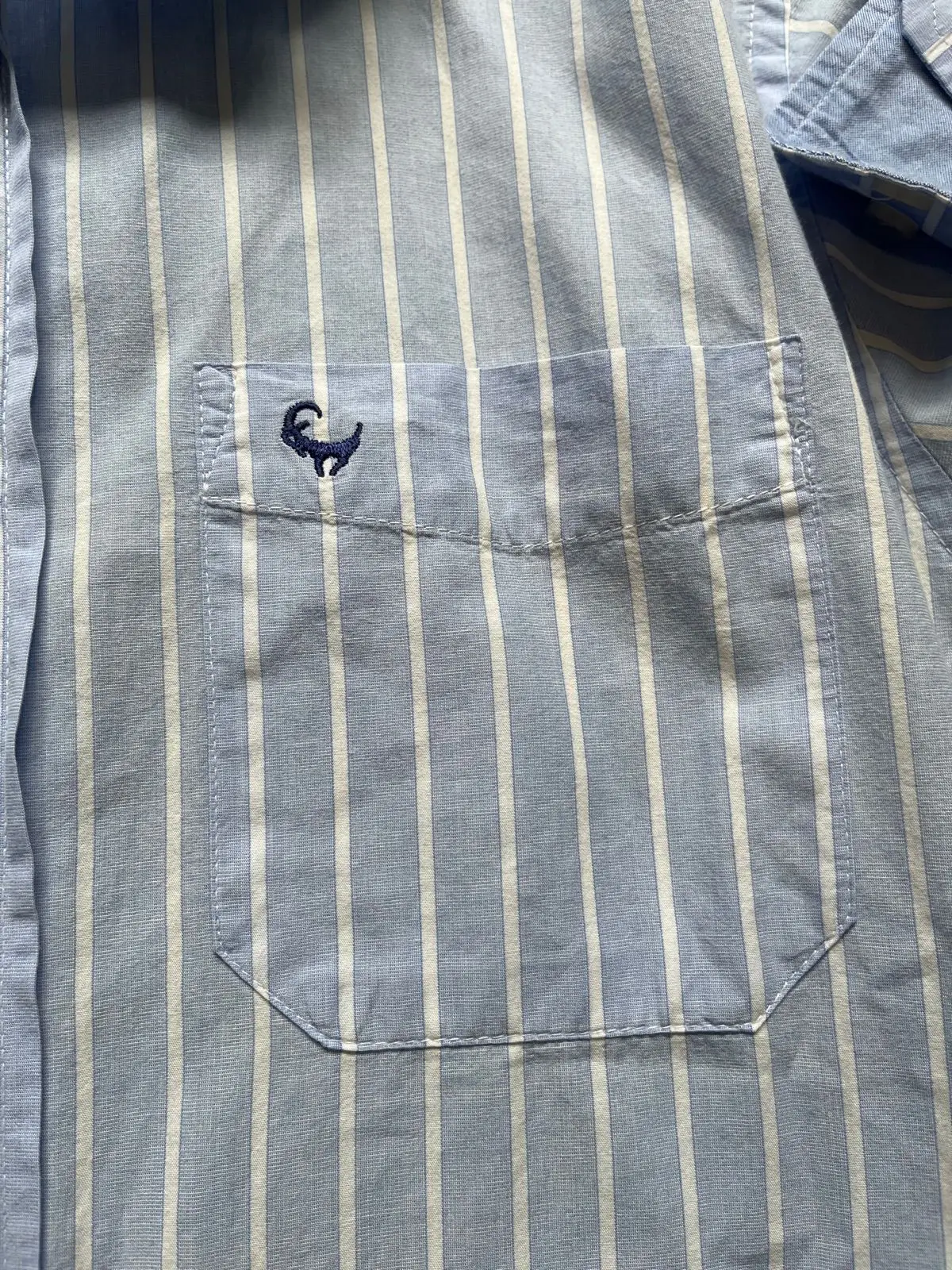 Old Khaki Light Blue Striped Shirt