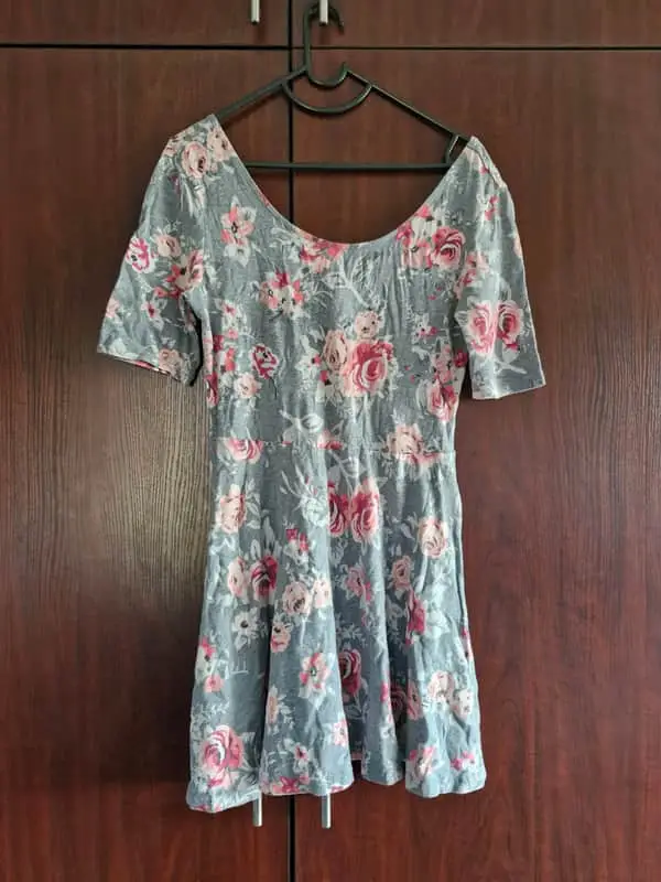 H&M Grey floral long shirt