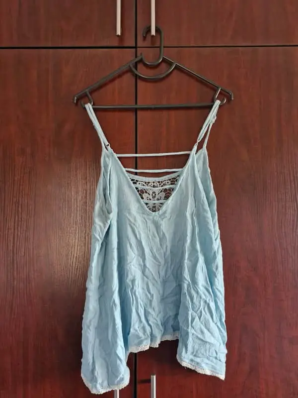 Blue boho vest