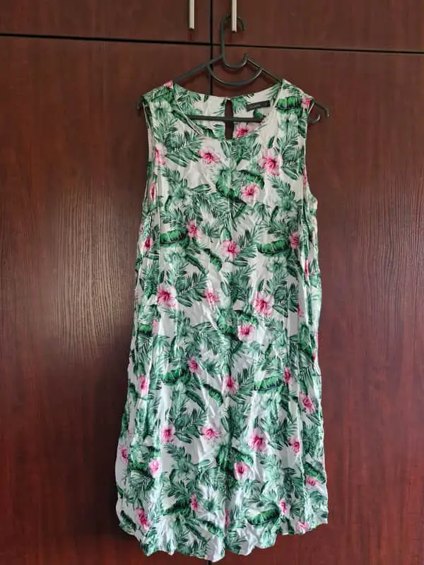 Miladys Green floral green and white dress