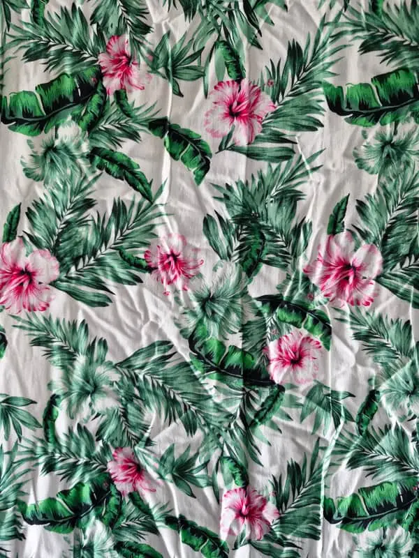 Green floral green and white dress