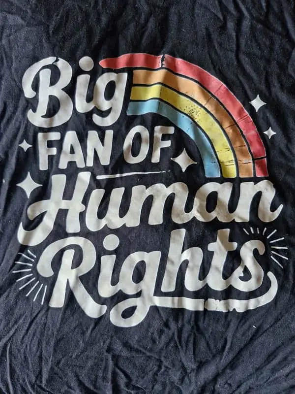 Black rainbow t-shirt