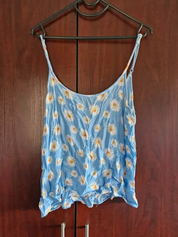 Blue floral vest