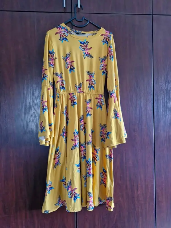Kelso Yellow long sleeve dress