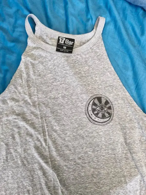 Grey long tank top