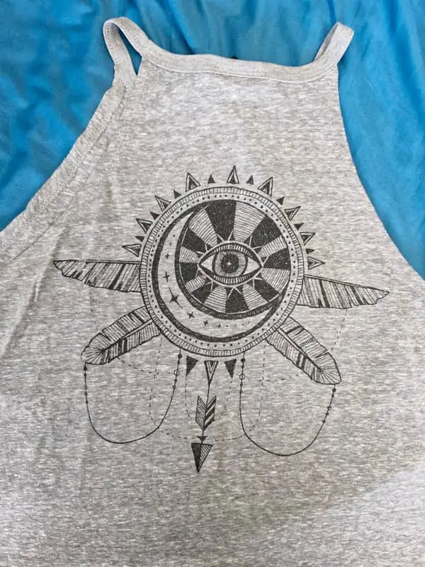 Grey long tank top