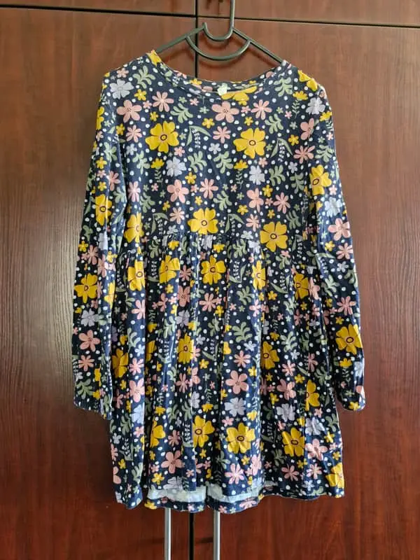 & Other Stories Long sleeve blue flower dress