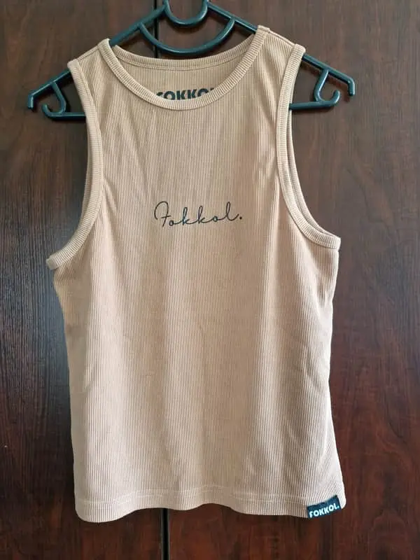 Fokkol off pink tank top