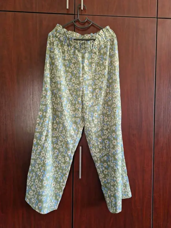Shein Green floral trousers