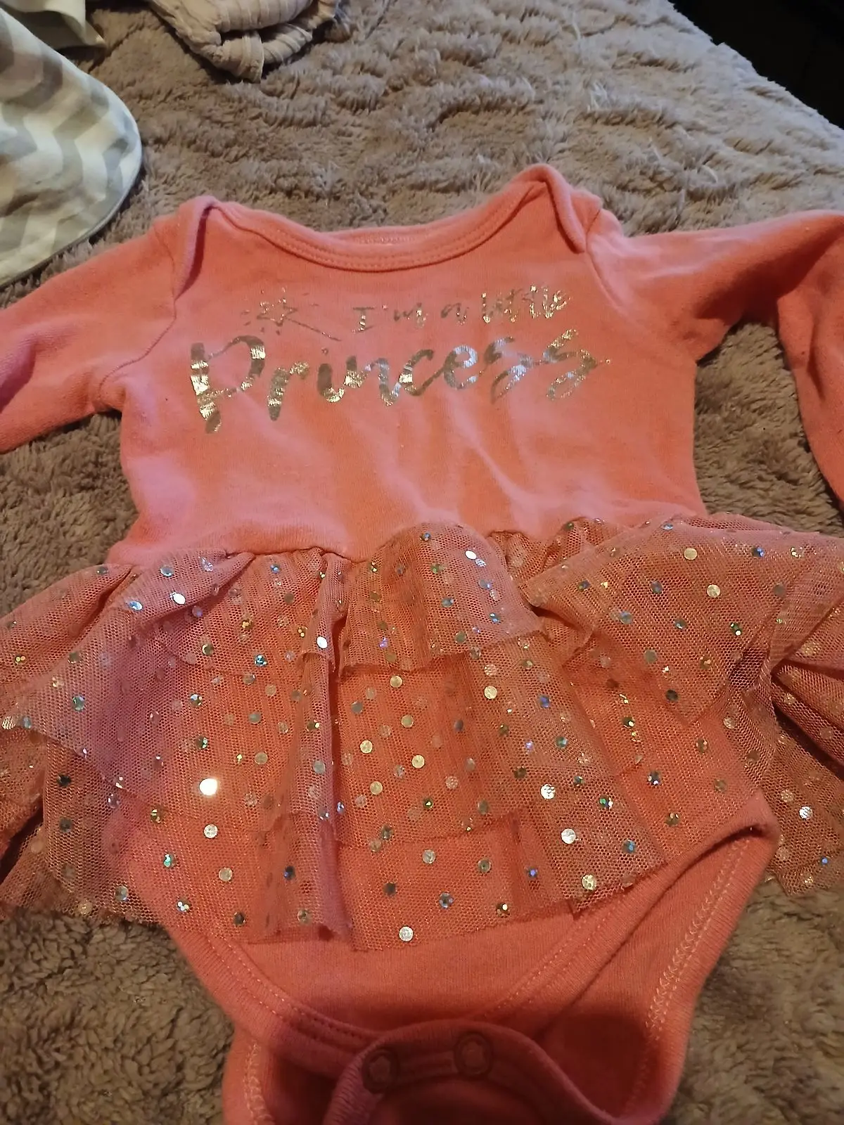 Pink Baby Onesie with Tulle Skirt