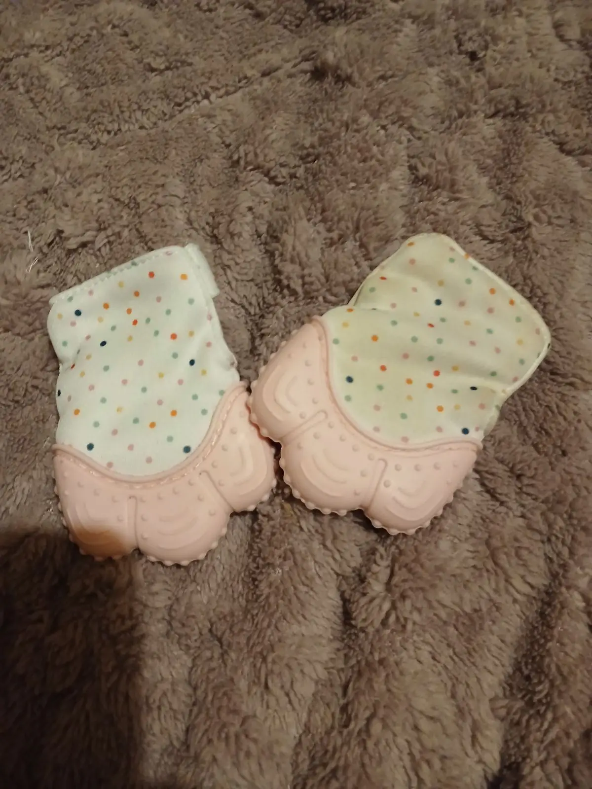 Baby Booties Cream Polka Dot 9-12 Months