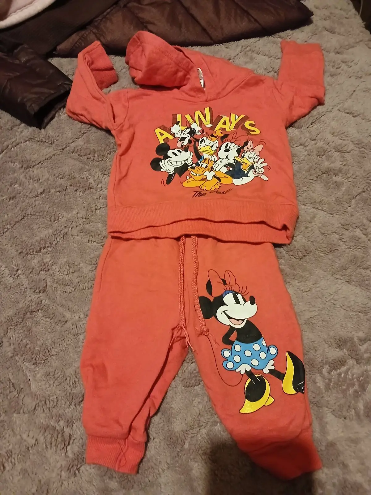 Ackermans Disney Minnie Mouse Red Two-Piece Set 3-6M