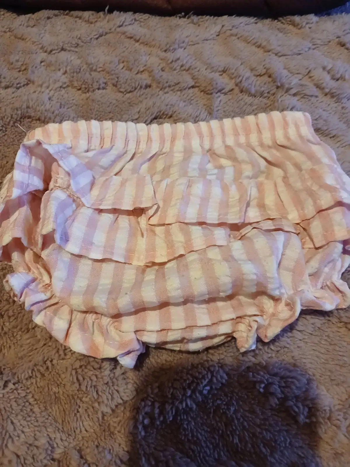 Mr Price Baby Shorts Peach Striped 3-6M