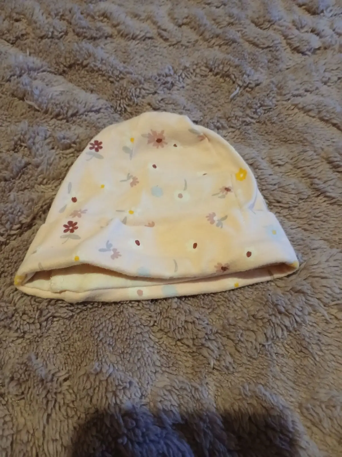 Woolworths Baby Hat Cream Floral 1-3 Months