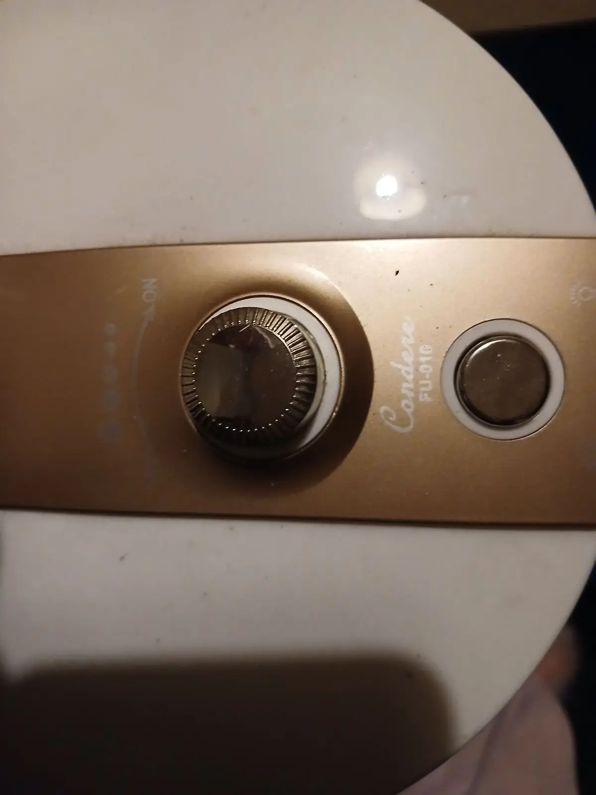 Portable Desk Fan White Brown Adjustable Arm