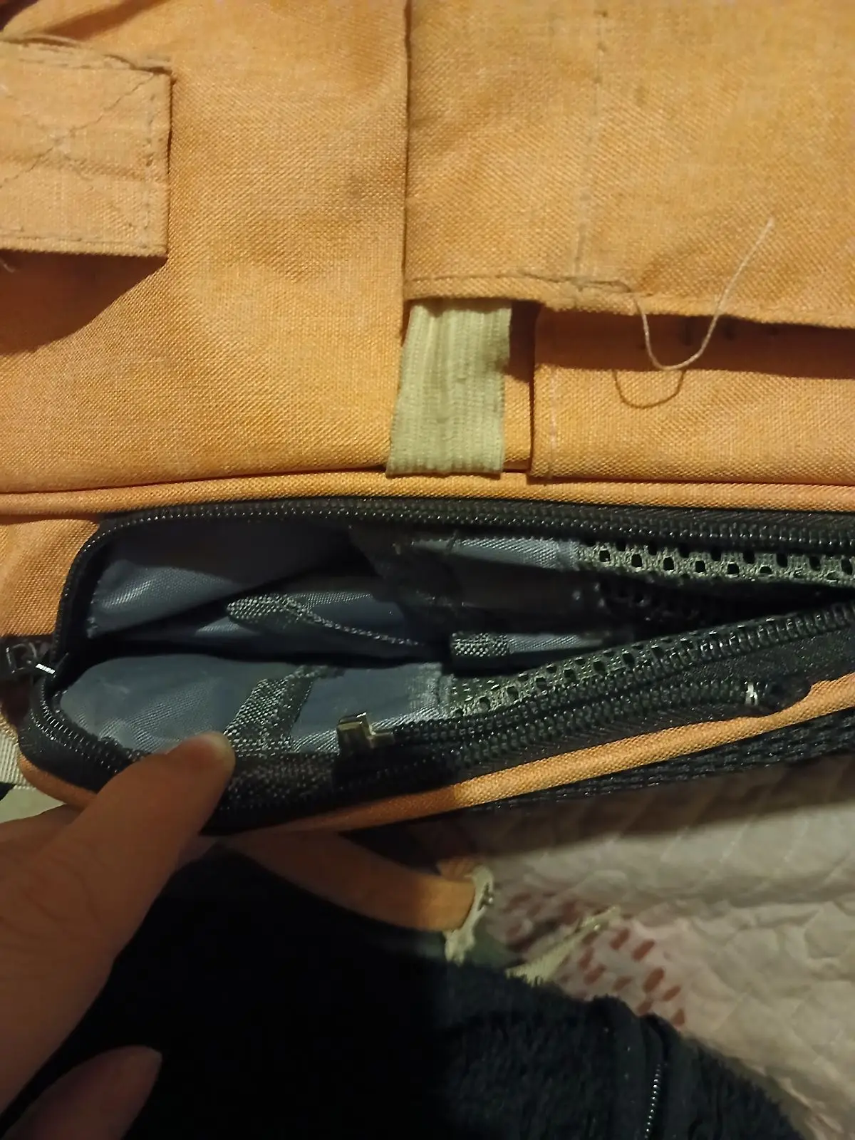Tan Quilted Backpack with Dual Handles