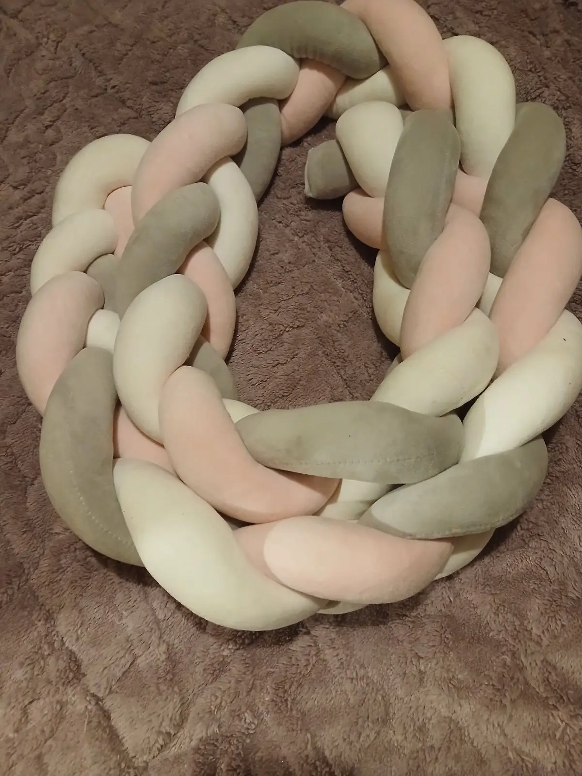 Braided Rope Dog Toy - Cream & Sage