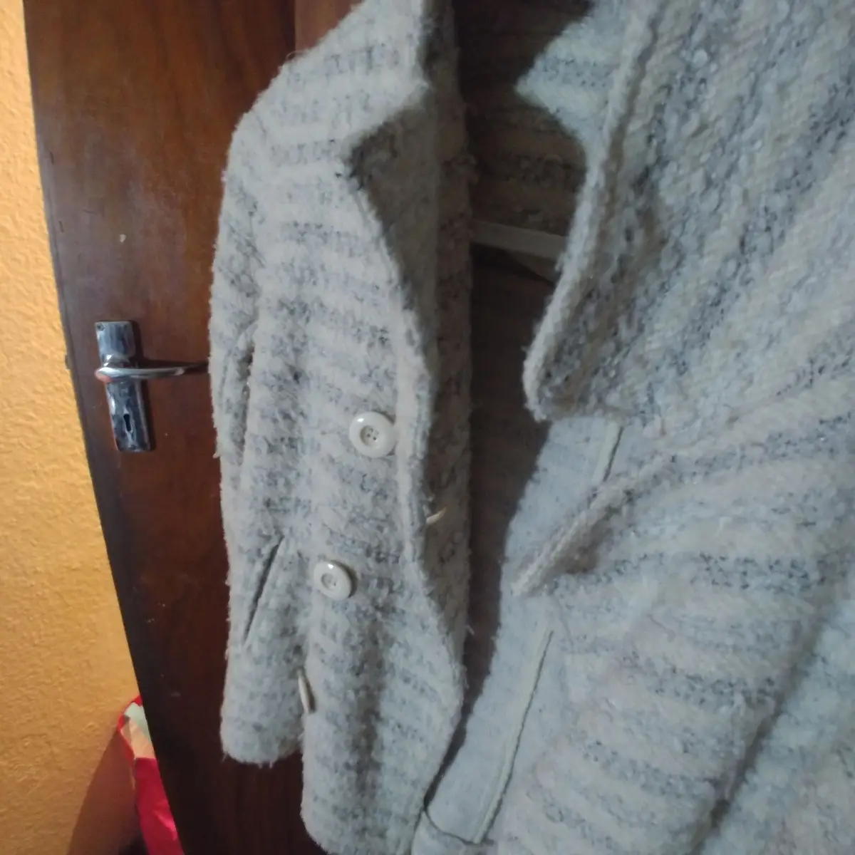 Beige Textured Blazer Jacket Size M
