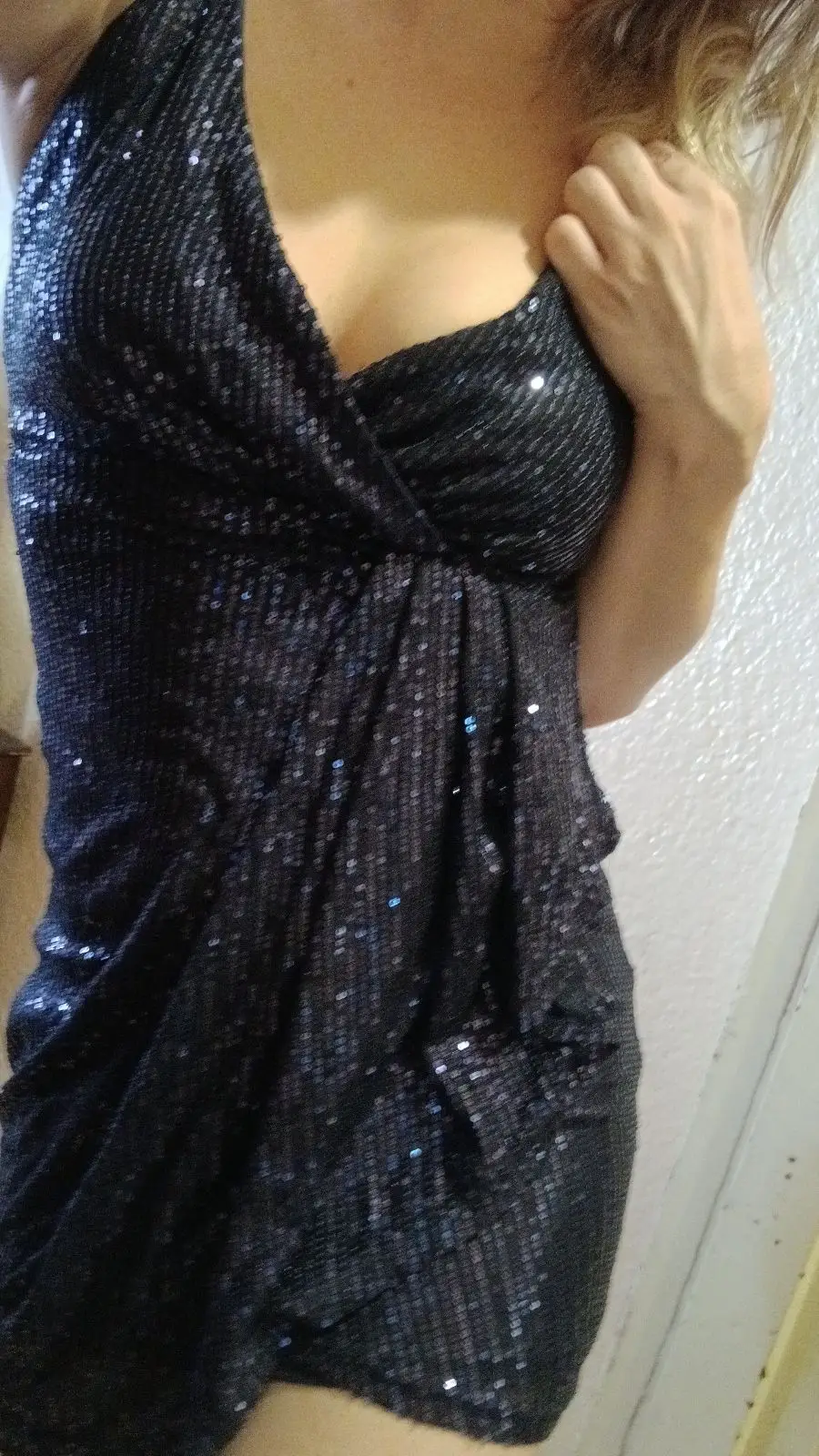 Black Sequin Wrap Shawl