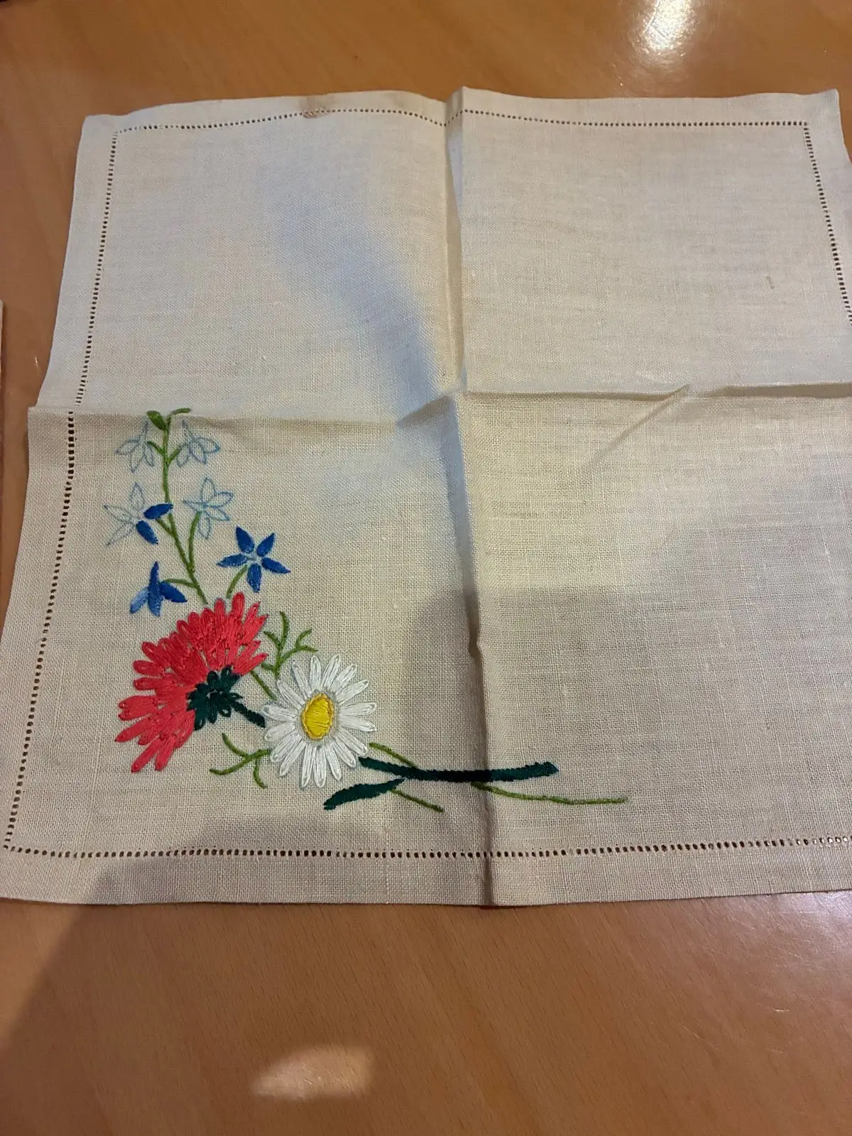 Vintage Embroidered Cloth Napkin