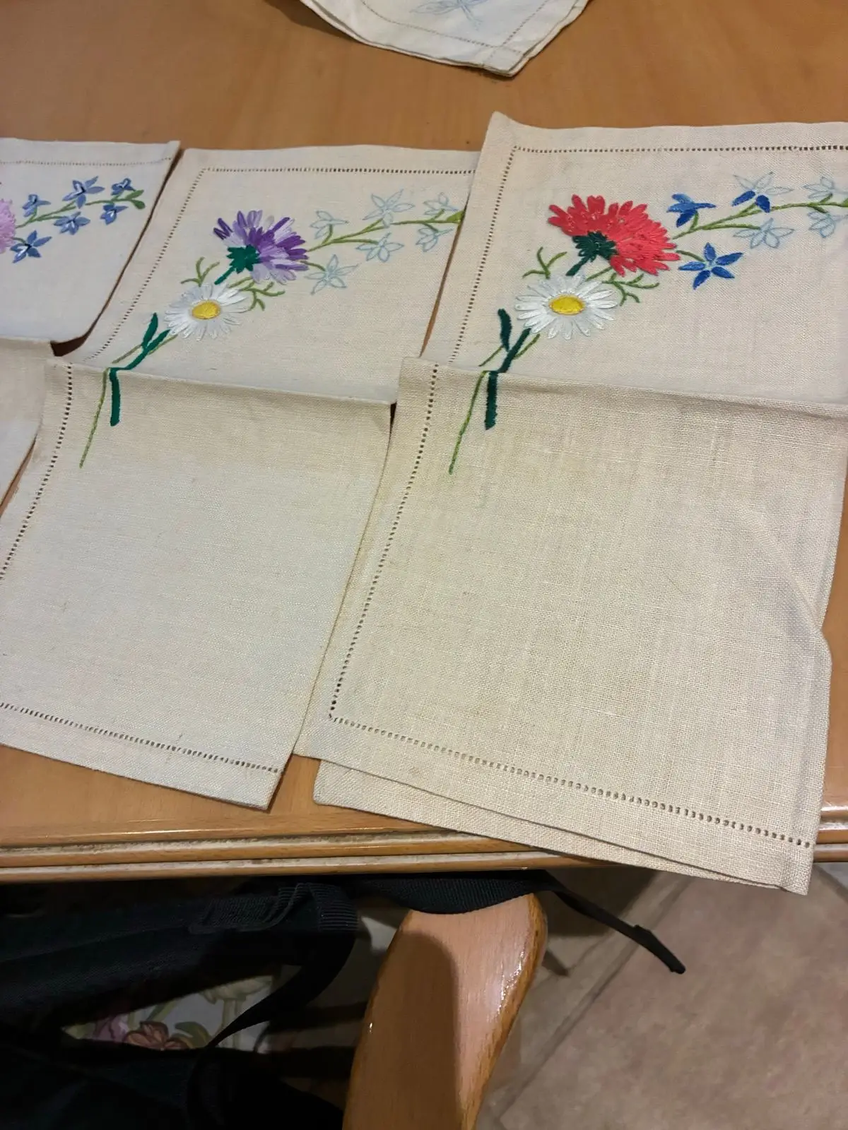 Vintage Embroidered Cloth Napkin