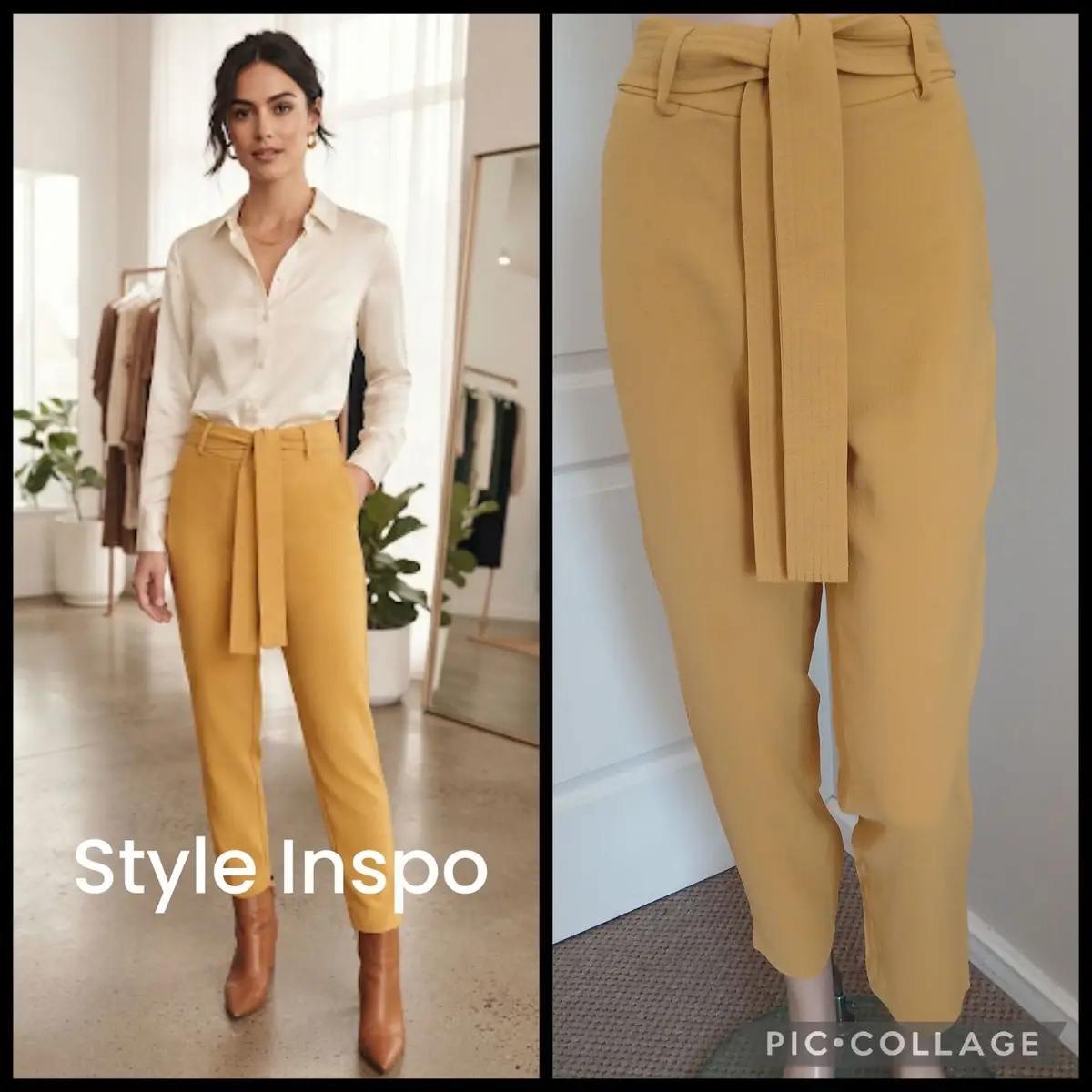 Poetry Mustard Yellow High-Waisted Pants