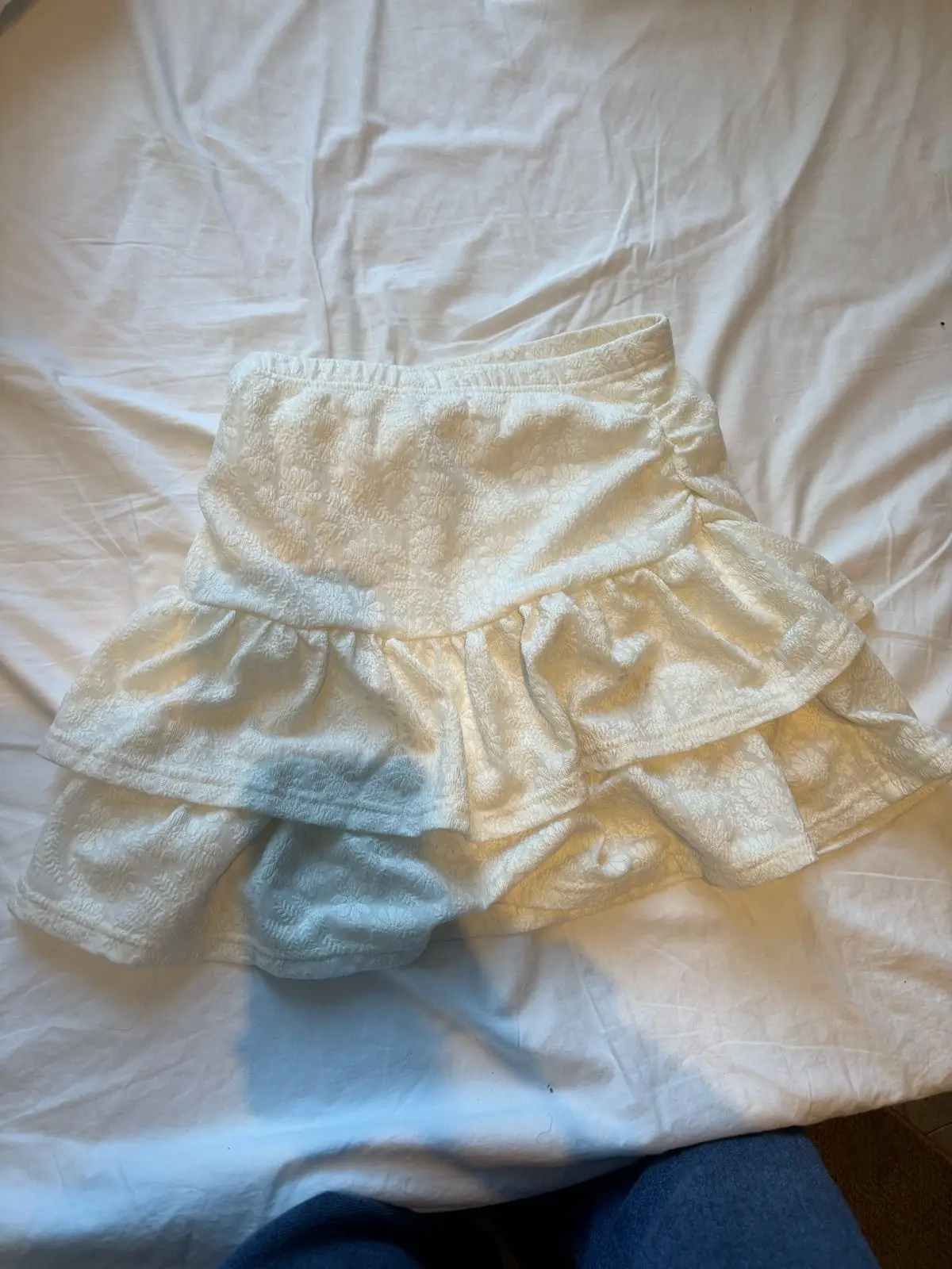 White Ruffled Skirt