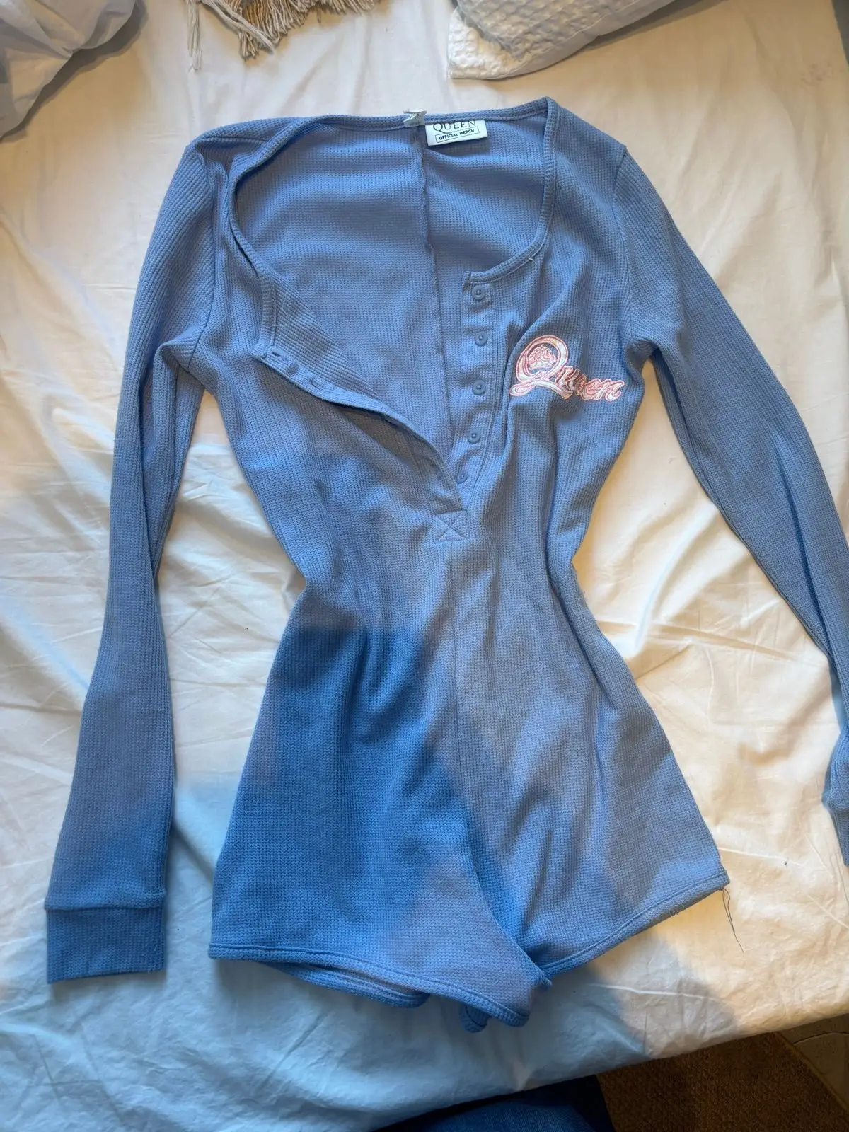 Cotton On Blue Long-Sleeve Bodysuit
