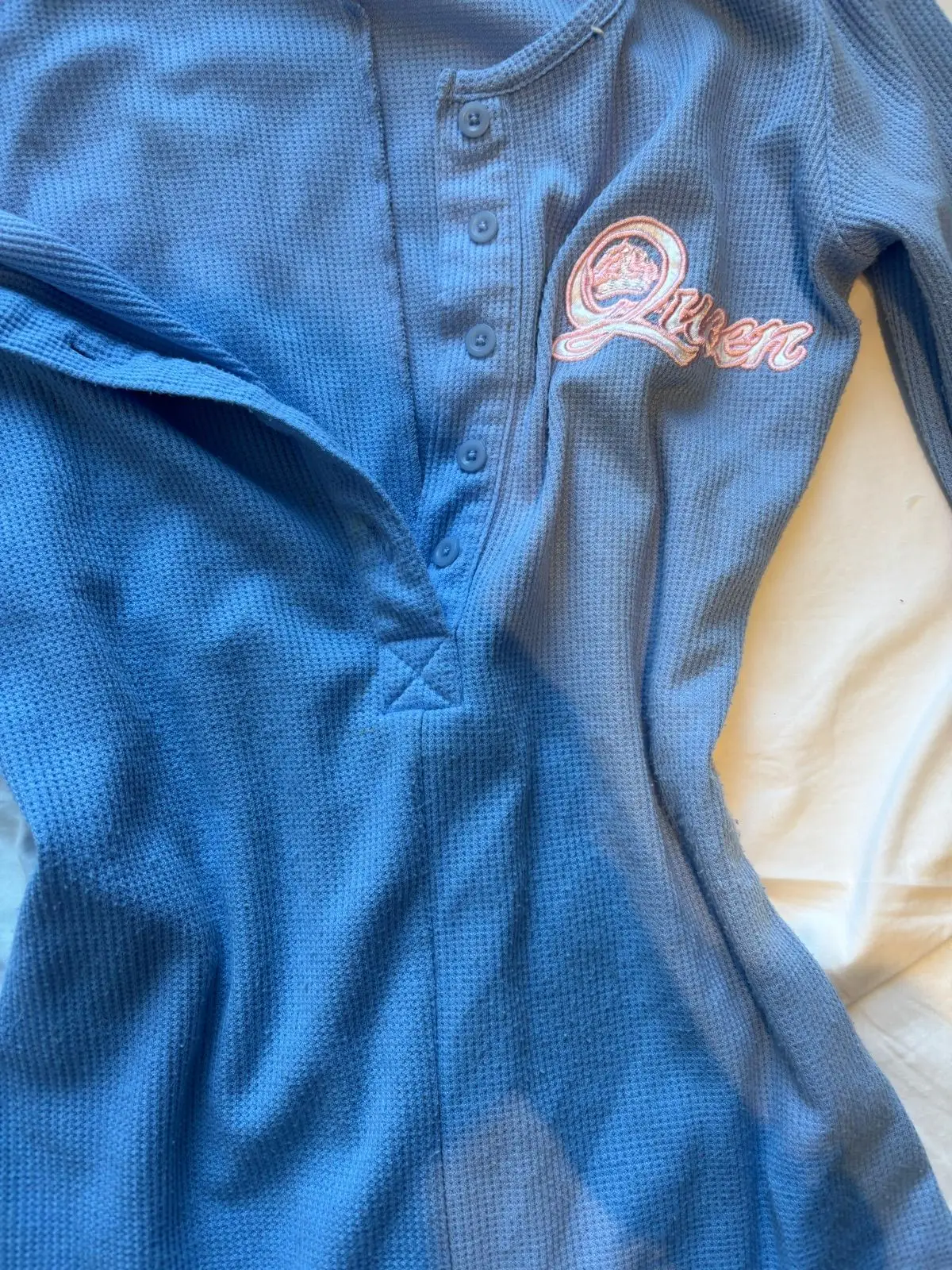 Cotton On Blue Long-Sleeve Bodysuit