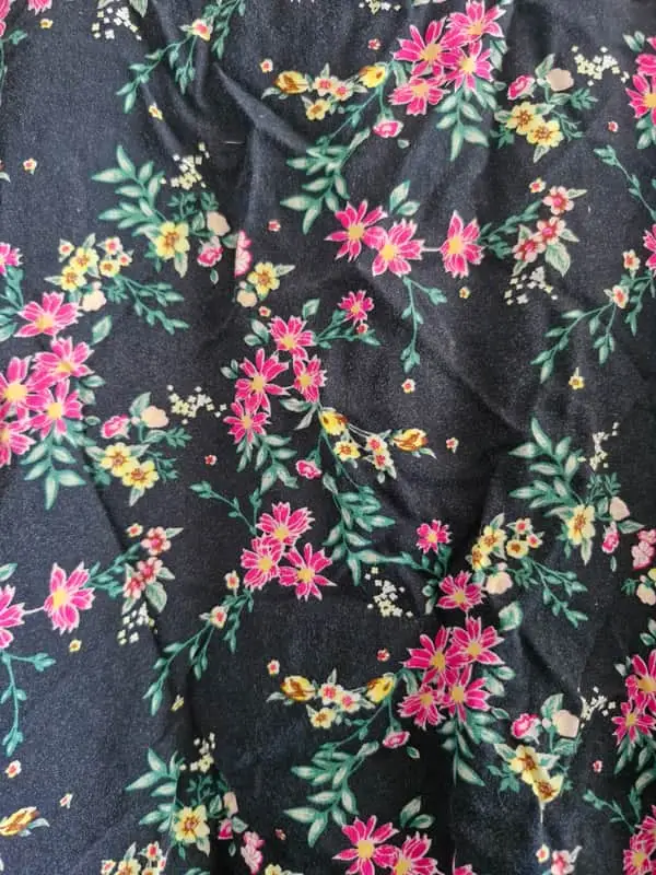 Floral black skirt