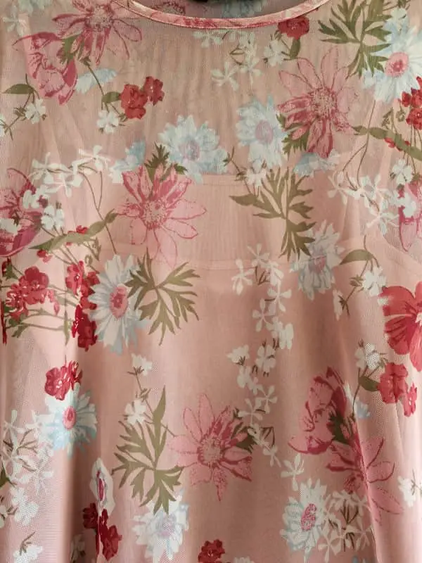 Pink floral shirt