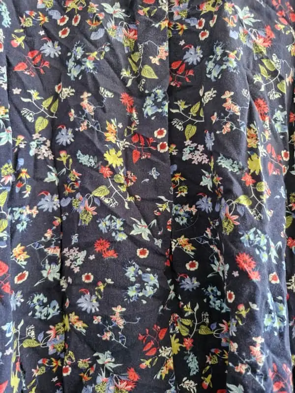 Navy floral tank top