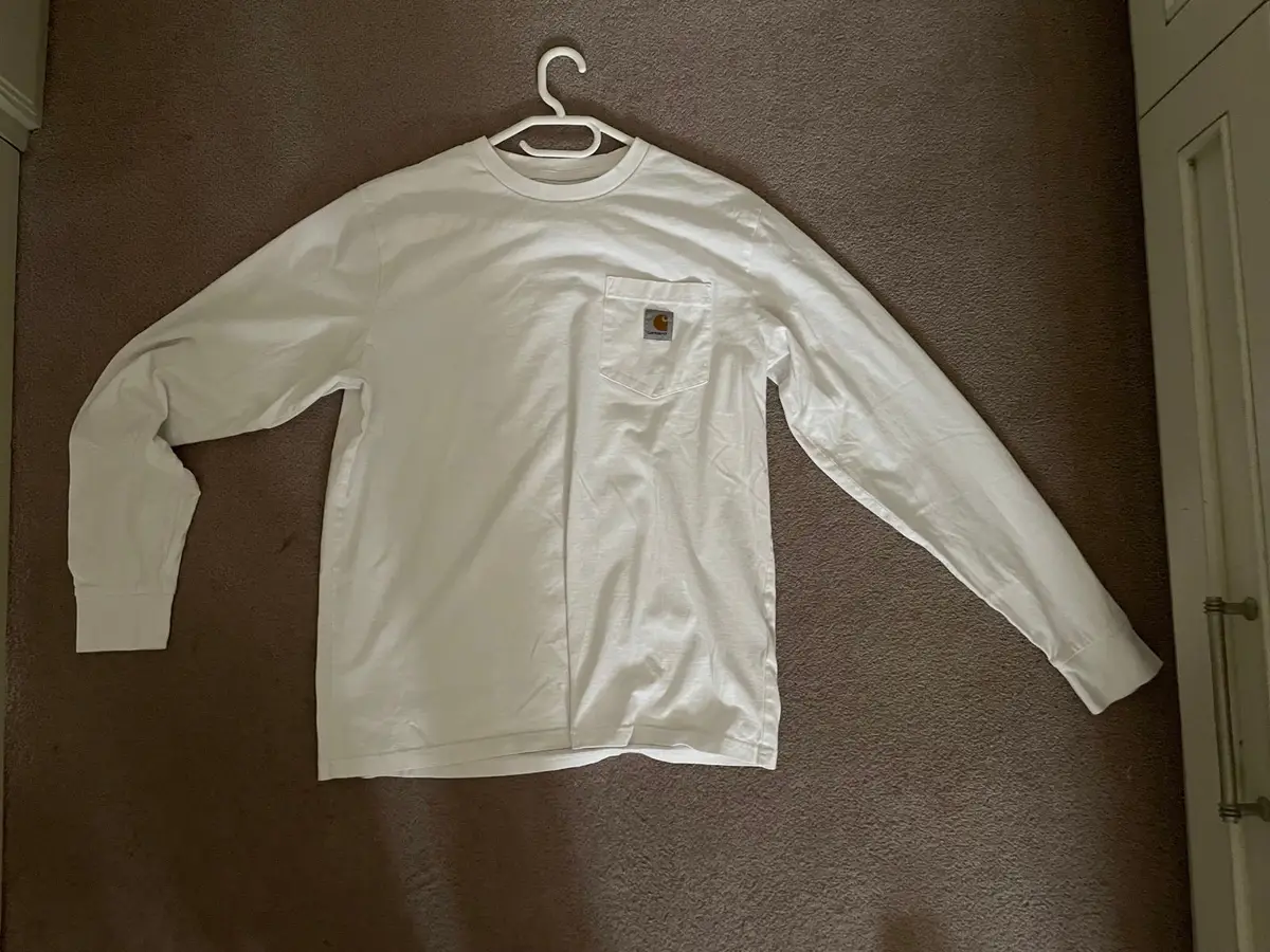 Carhartt Long-Sleeve Pocket T-Shirt White