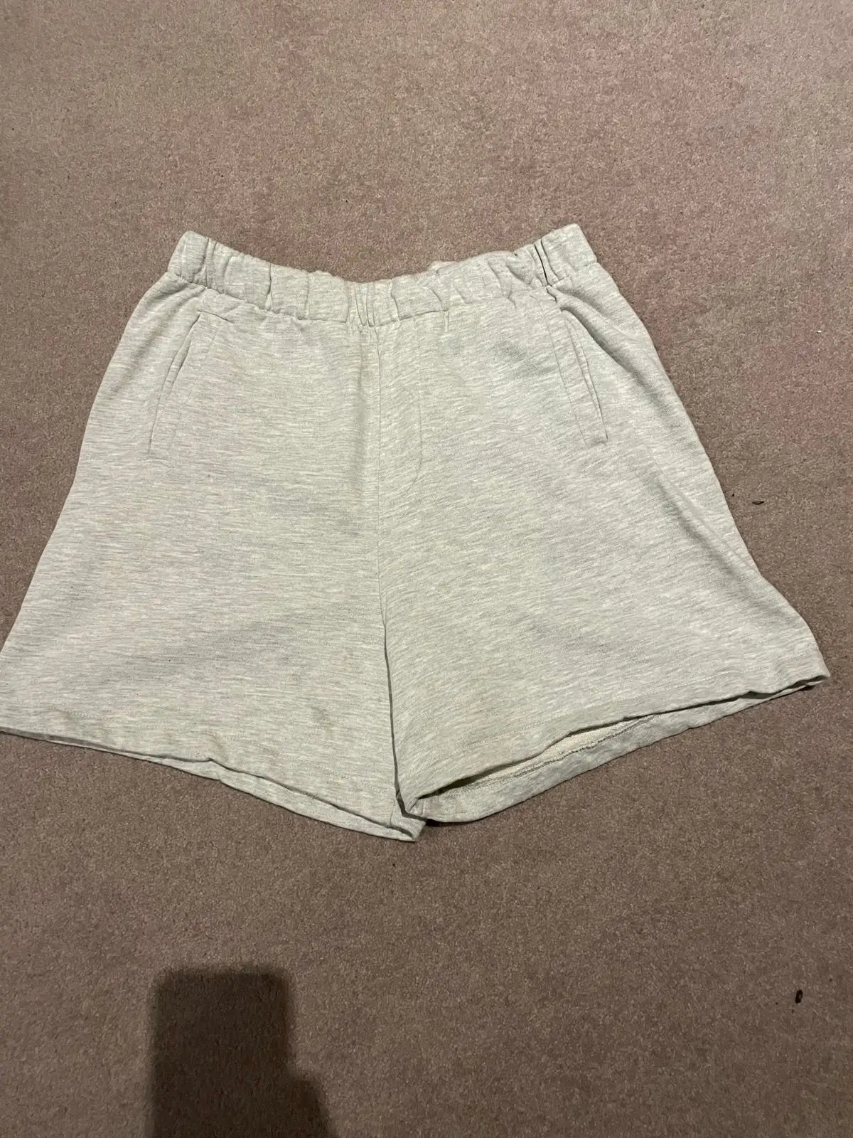 Zara Grey Heather Fleece Sweat Shorts