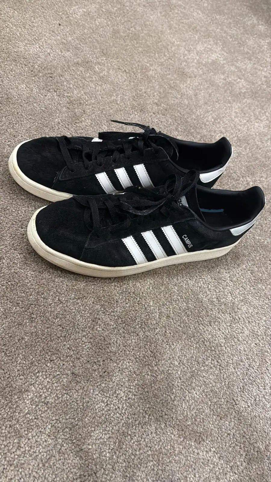 Adidas Campus Black Suede Sneakers