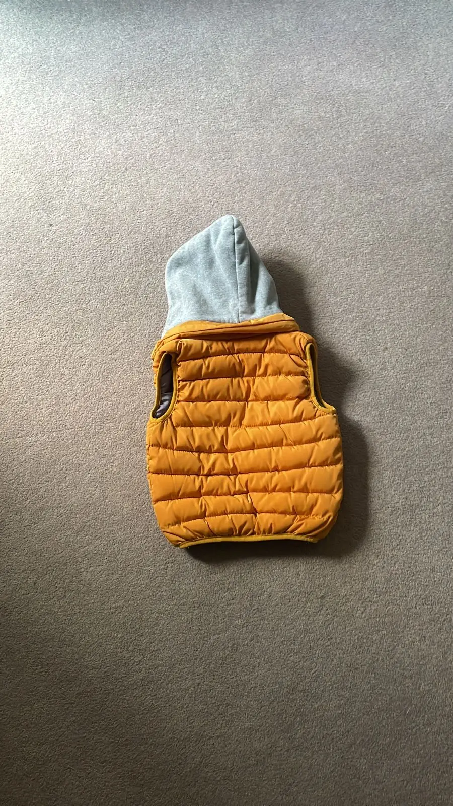 Moncler Kids Hooded Puffer Gilet Vest Yellow