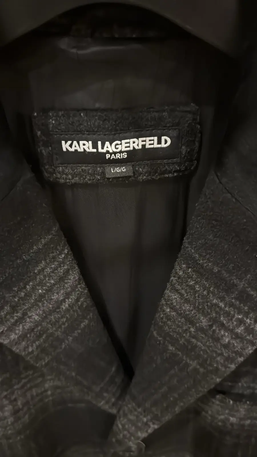 Karl Lagerfeld Plaid Single-Breasted Coat